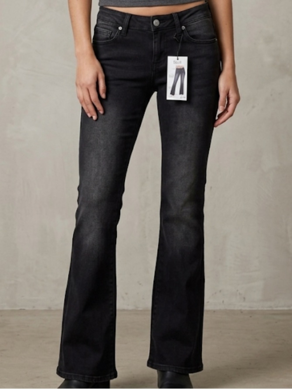 Song Low rise  Black Bootcut  Denim Jeans - Comfortable Stretch Denim